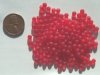 100 4mm Transparent Matte Siam Red Round Glass Beads
